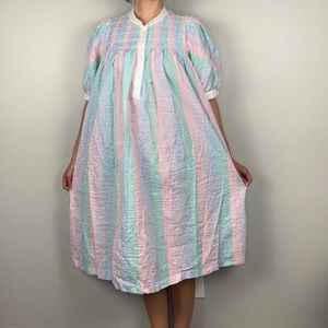 Vintage Brandywine Seersucker Dressing Gown Sz P